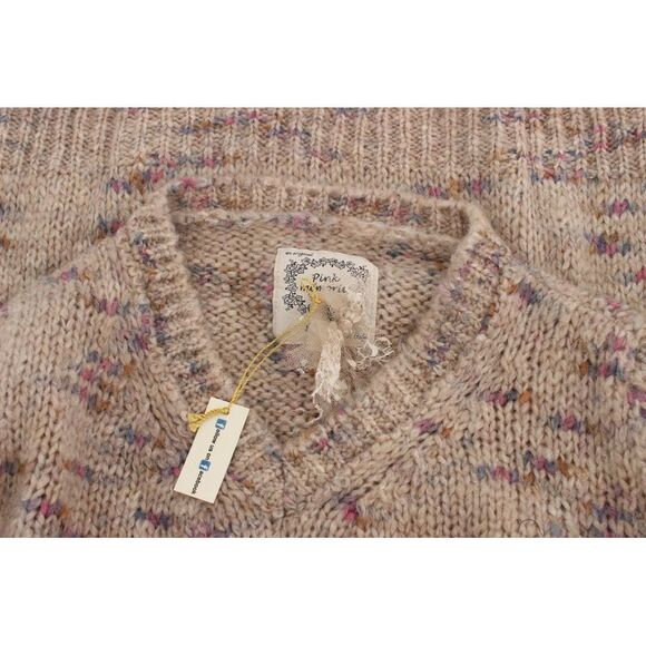 PINK MEMORIES Multicolor Knitwear Pullover Sweater Women Beige Sweaters - Picture 5 of 6
